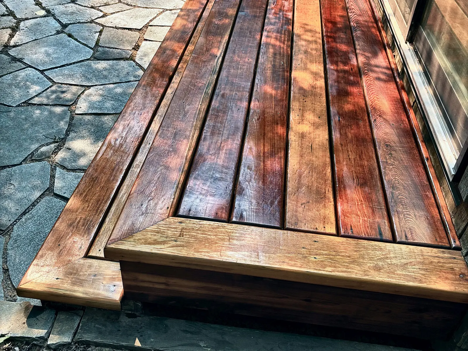 After: Cedar stairs, fence and custom gate, Champlain Heights, Vancouver