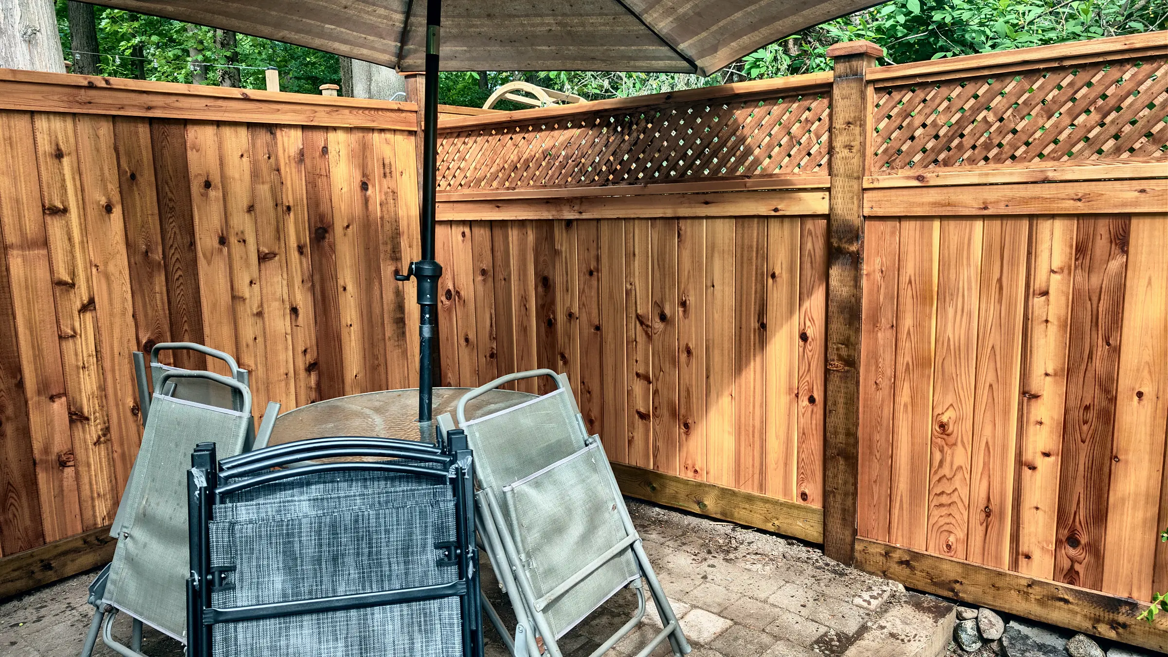 The corner of the fence