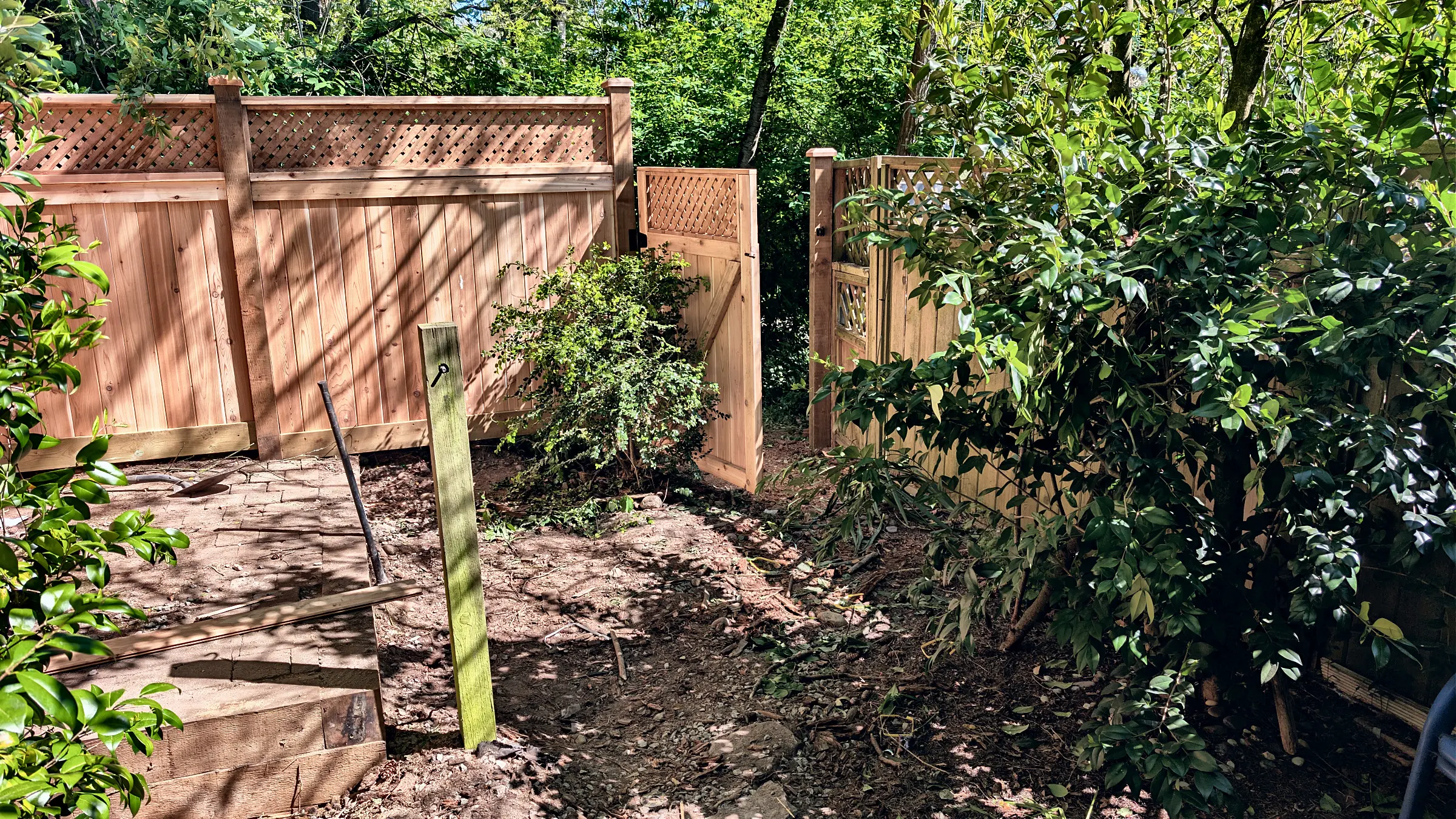 New posts in, the old fence down