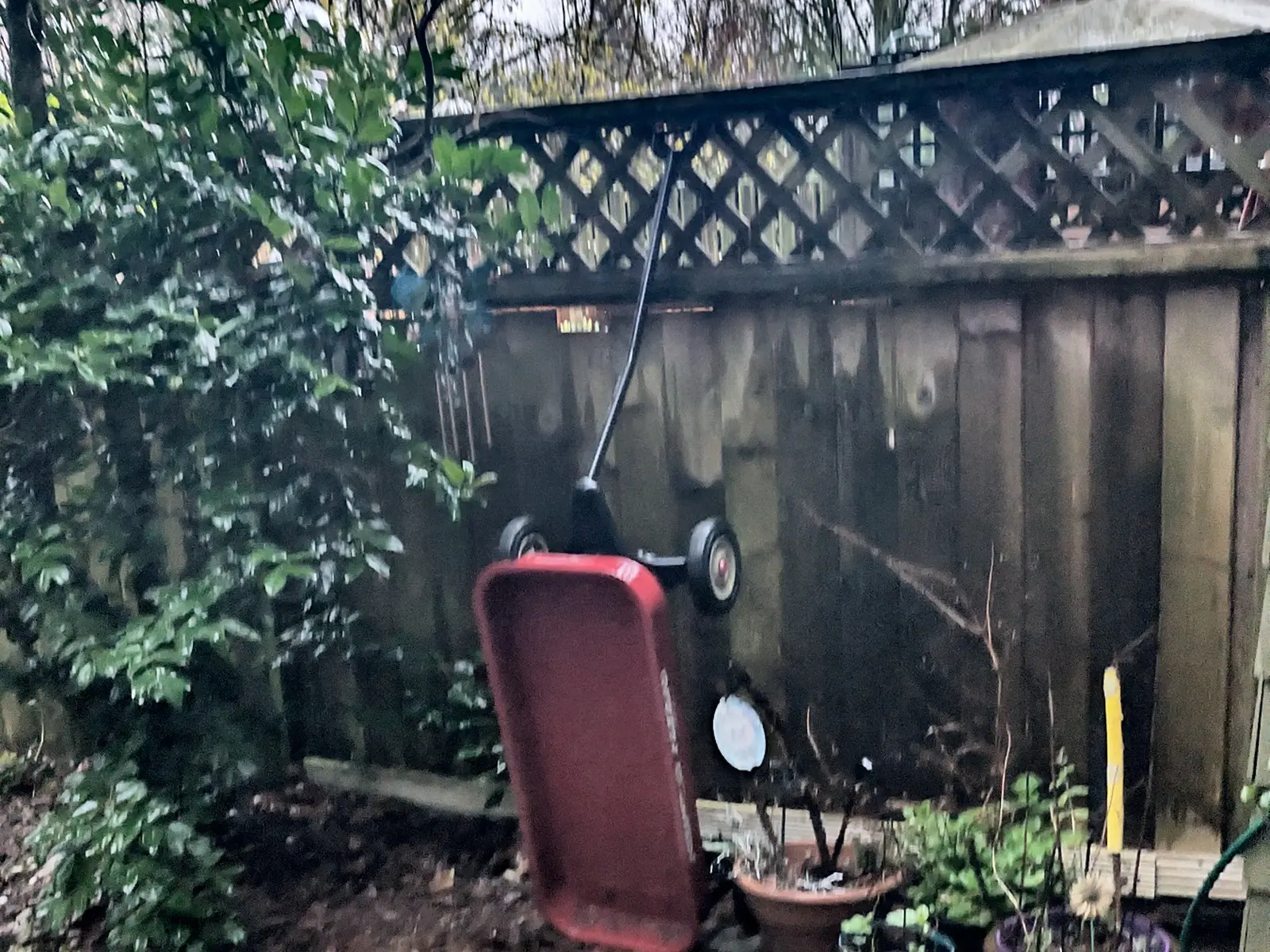 Before: Cedar stairs, fence and custom gate, Champlain Heights, Vancouver