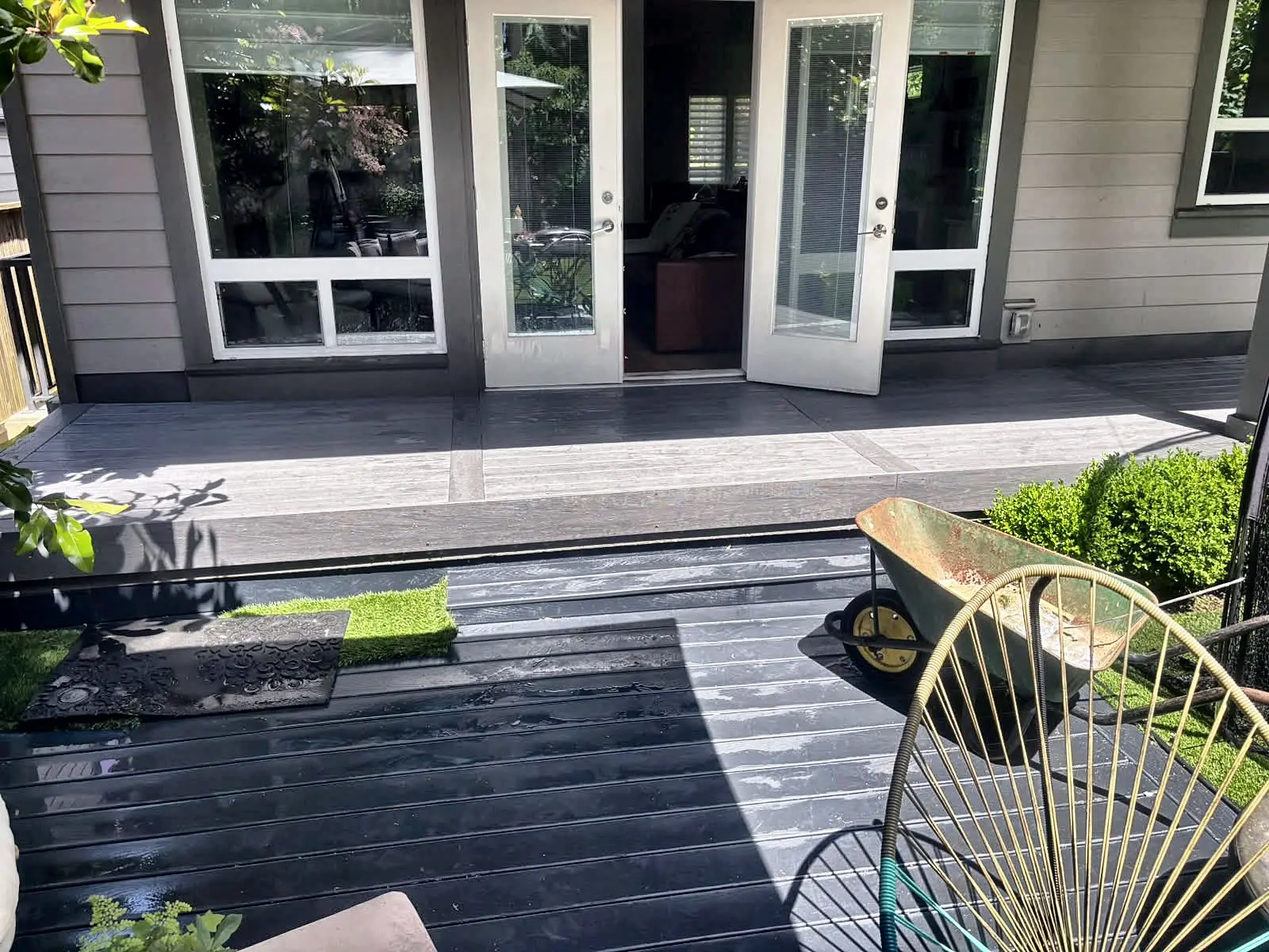 After: Composite front porch and back deck, Vancouver