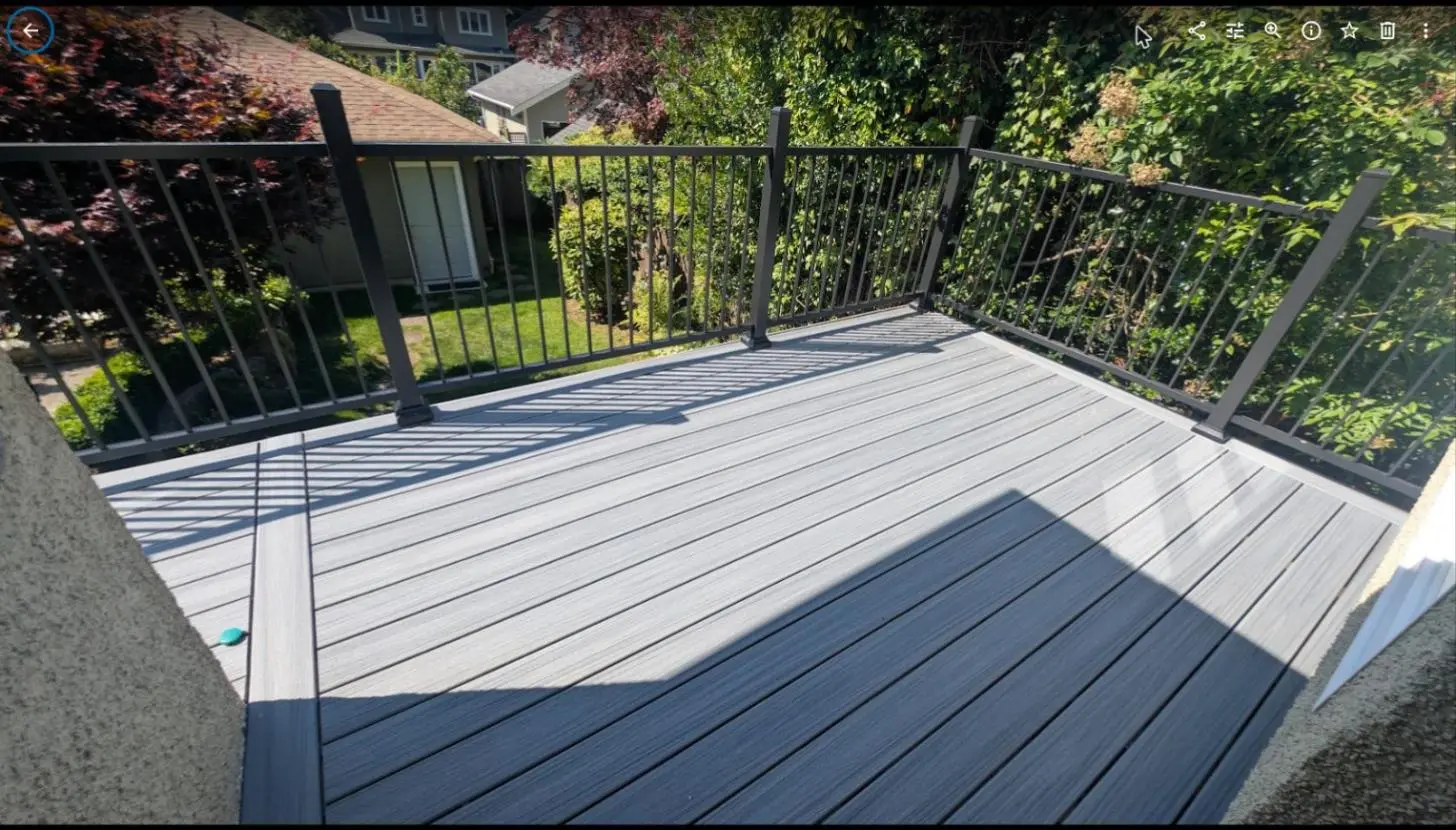 Composite deck, stairs and aluminum railing, Dunbar, Vancouver