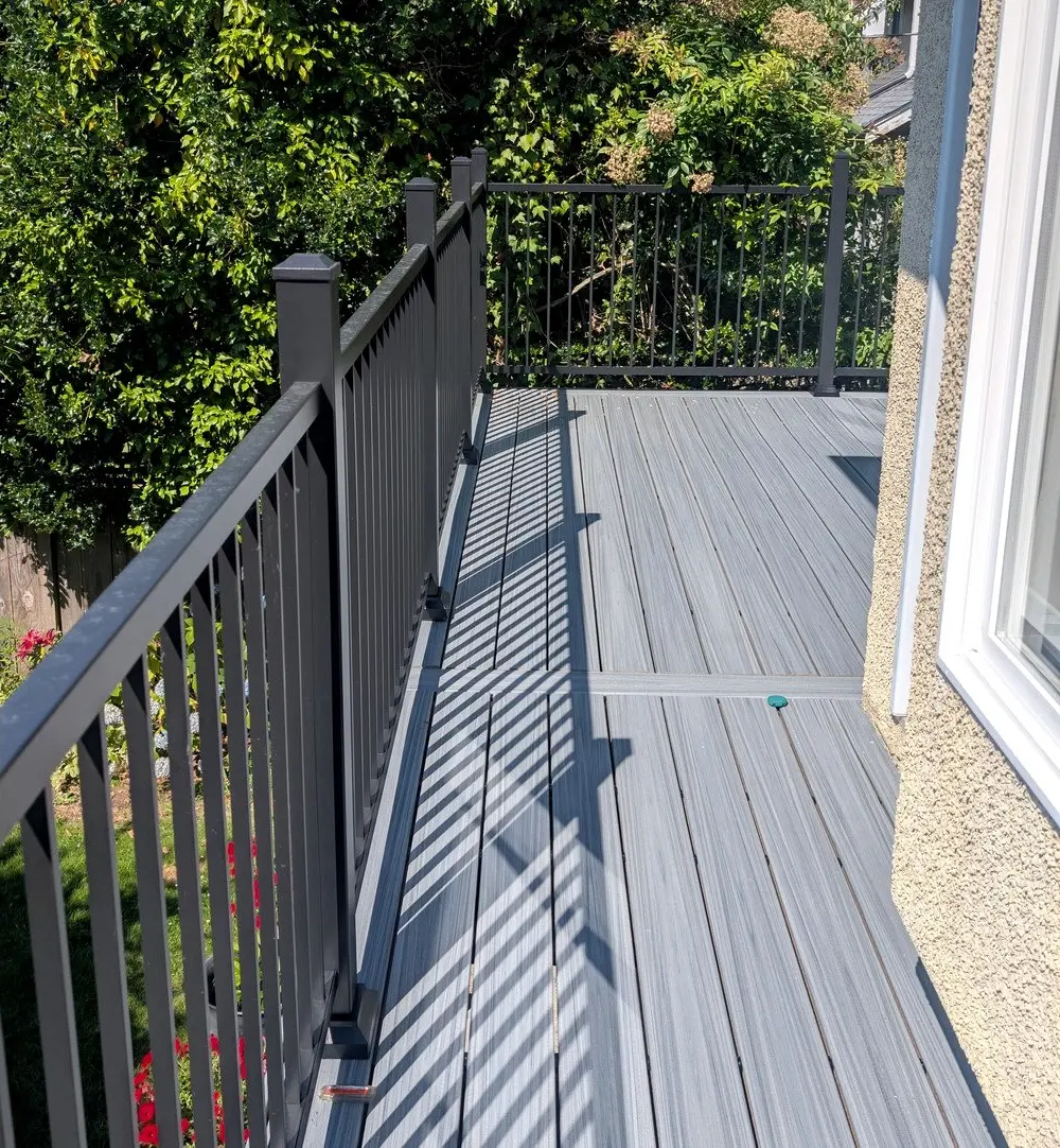 After: Composite deck, stairs and aluminum railing, Dunbar, Vancouver