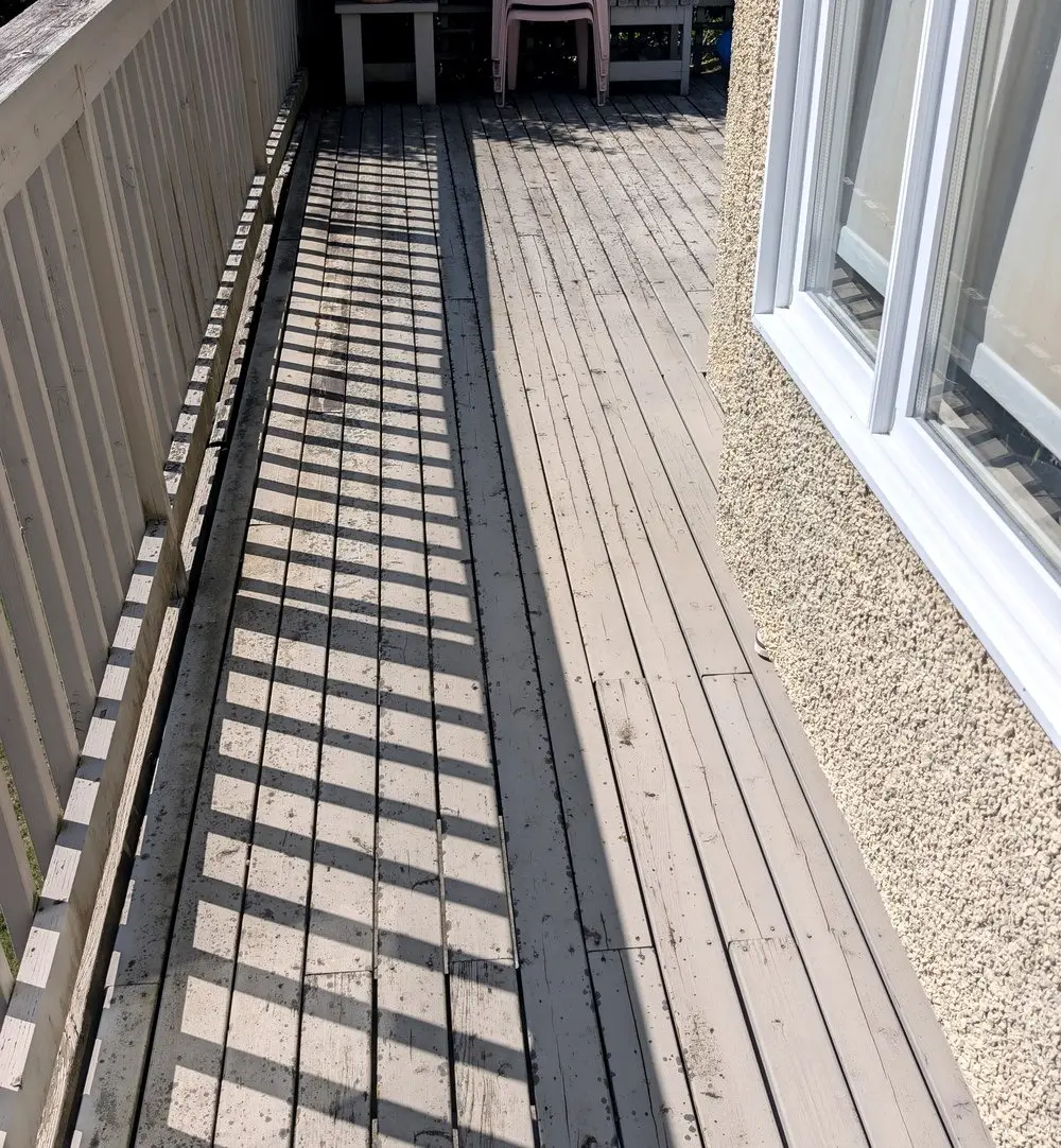 Before: Composite deck, stairs and aluminum railing, Dunbar, Vancouver