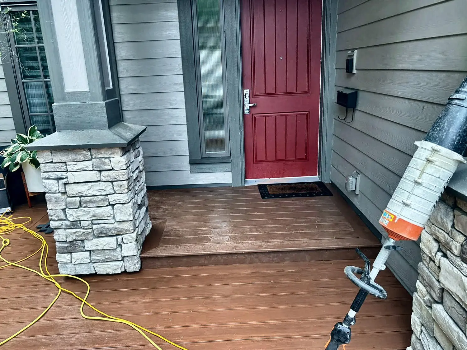 The porch steps and landing, North Vancouver