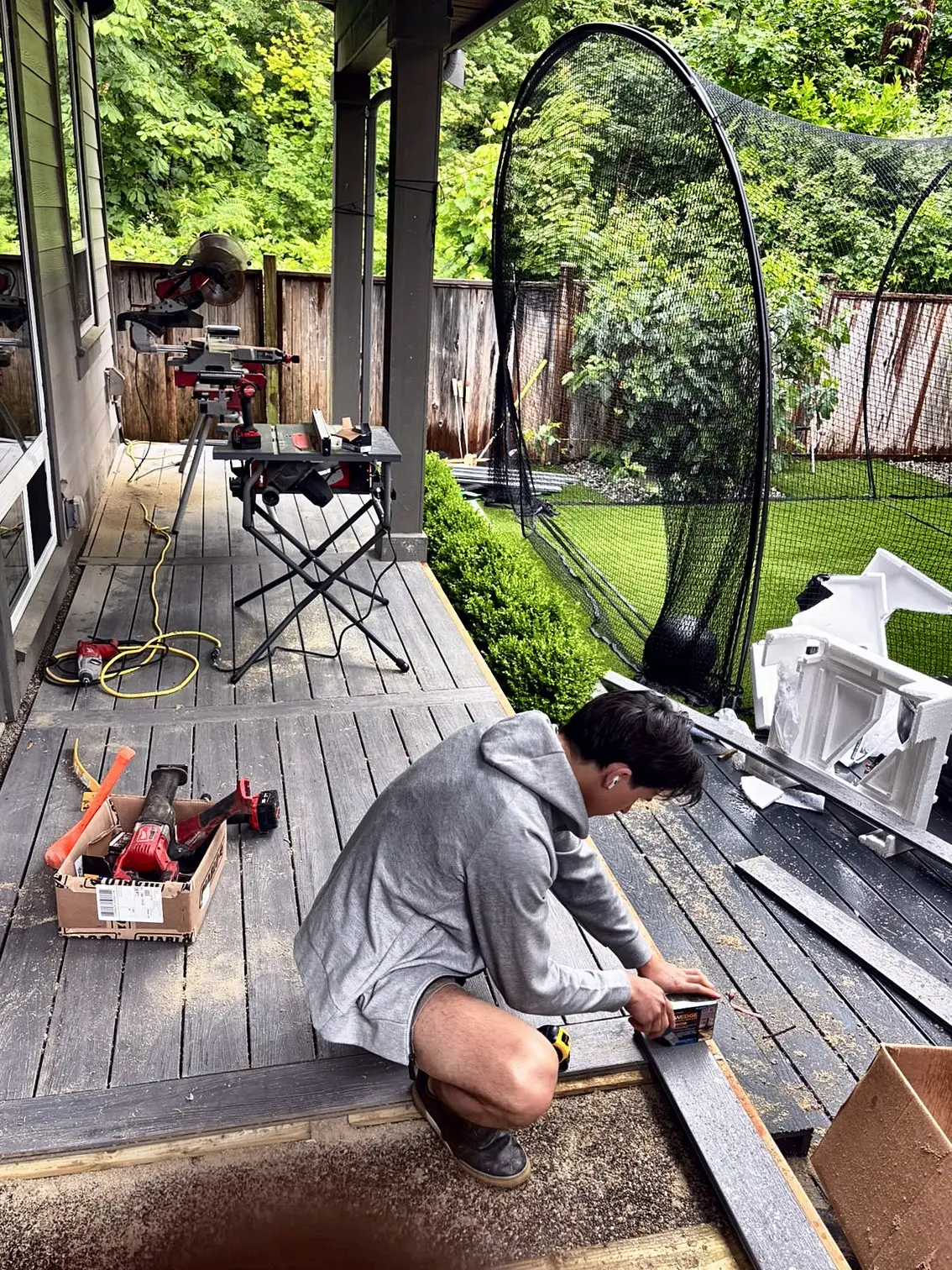 The back deck being rebuilt to the right design, North Vancouver